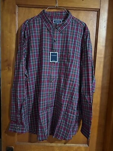 NWT xxl mens plaid Holiday till button down shirt - Picture 1 of 4