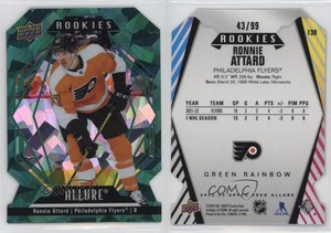 2022 Upper Deck Allure Rookies Green Rainbow Die-Cut /99 Ronnie Attard Rookie RC