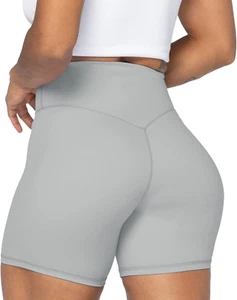 No Front Seam High Waist Biker Shorts for Women, Squat Proof Yoga Workout Gym Bi - Picture 1 of 12