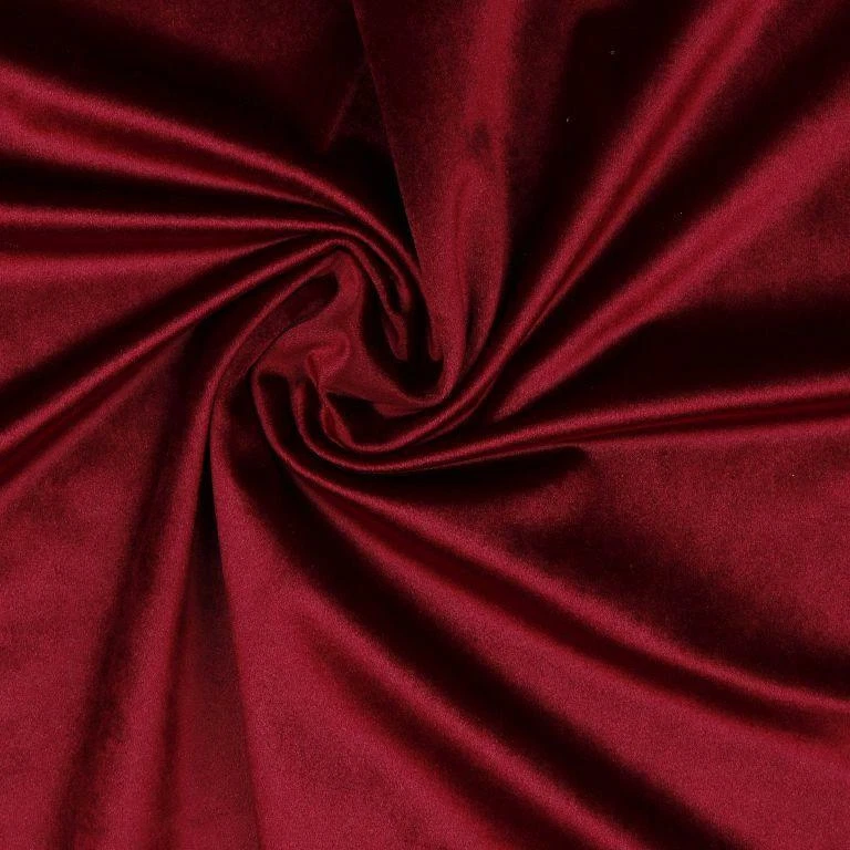 Plush Velvet Velour Fabric Material Red - Image 1 of 1