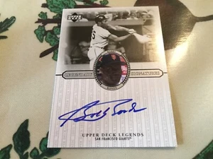 2000 Upper Deck Bobby Bonds Autographed Baseball Card From the Pack Giants (dec) - Picture 1 of 2