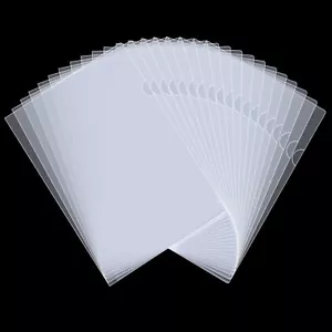 40PCS Plastic Clear Document FoldersL-Transparent Folder Project Pockets for ... - Picture 1 of 9