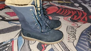 Timberland Big Kinder Stiefel Fold Down Blau TB01690A Größe 4,5Y, Jugend, Junioren - Bild 1 von 10
