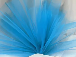 Illusion Tulle Turquoise 108" by yard, decorations, tutu, Free swatches. - Picture 1 of 6