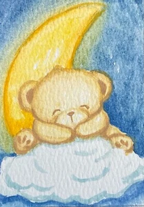 ACEO Original Mixed Media Painting Art - Picture 1 of 1