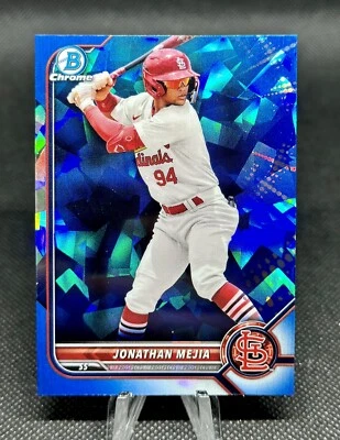 2022 Bowman Draft Chrome Sapphire Jonathan Mejia  #BDC-186 St Louis Cardinals - Image 1 of 2