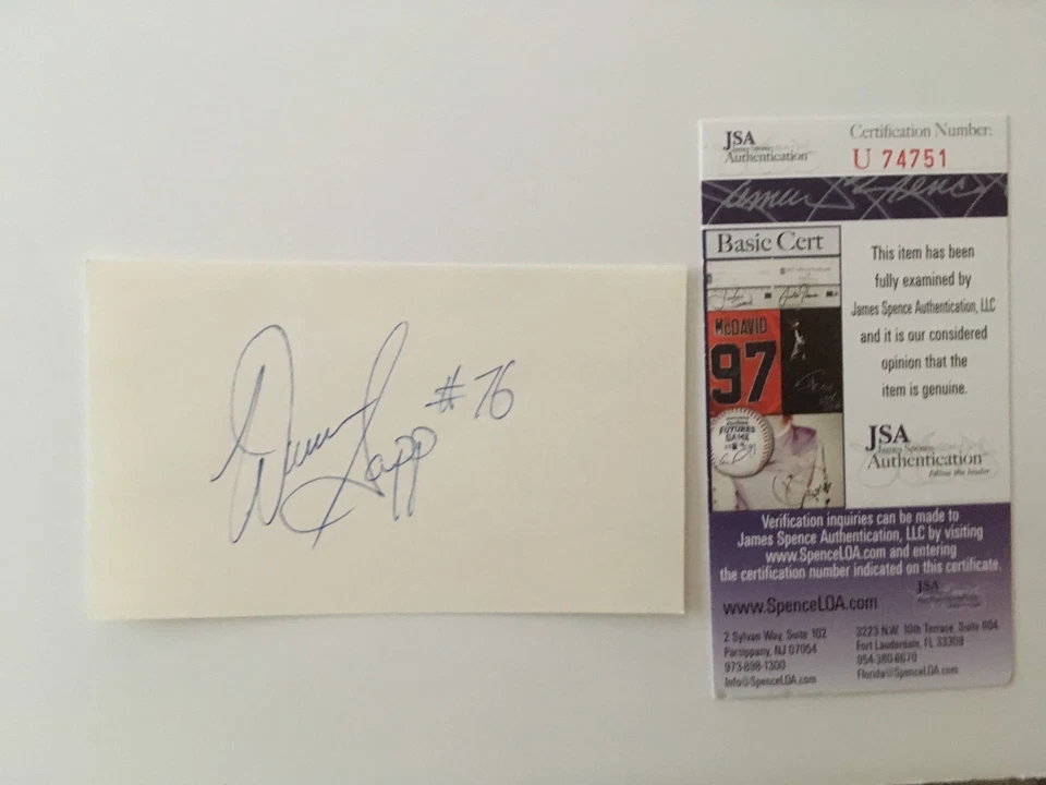Warren Sapp Signed Autographed 3x5 Card Early College Signature JSA Certified - Image 1 of 1