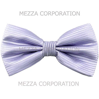 Nuevo formal para hombre pre atado pajarita rayas formal boda fiesta graduación lavanda Foto 1 de 3