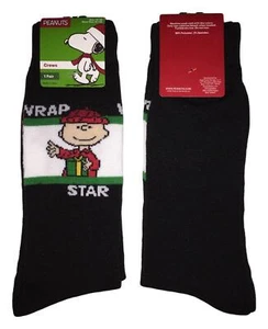 Erwachsene Peanuts Charlie braun Wickel Stern Weihnachten Crew-Socken Größe 10-13 - Bild 1 von 1