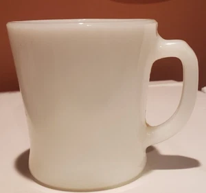 Tazza da tè caffè vintage FIRE KING ANCHOR HOCKING vetro bianco latte manico a D - Foto 1 di 5