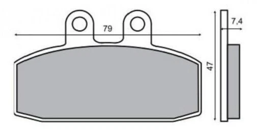 Par de pastilhas de freio dianteiras Honda XL 200 R 1985 > RMS 225100060 - Imagem 1 de 1
