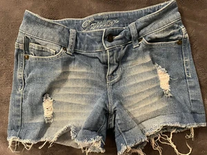 DELIA’S Denim Cut-off TAYLOR Denim Shorts Size 0 EXC! - Picture 1 of 4