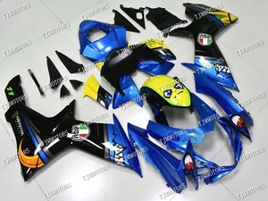 For 11-20 GSXR600/750 Blue Yellow Shark ABS Injection Mold Bodywork Fairing Kit - Picture 1 of 10