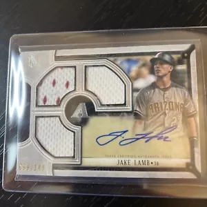 Jake Lamb 2018 Topps Museum Collection #TRA-JL 99/149 Signature Swatches Triple - Picture 1 of 3