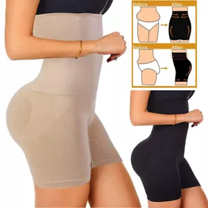 Women Waist Trainer Tummy Body Shaper Shorts Hi-Waist Butt Lifter Thigh Slimmer - Picture 1 of 20