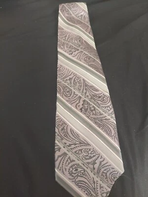 Corbata para hombre Nicole Miller púrpura claro y gris Foto 1 de 3