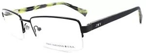 John Varvatos VJVC006 Men's Eyeglasses Frames Half-rim 56-18-145 Black - Picture 1 of 3