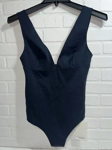 NWT! COS RECYCLED NYLON SIZE US 8 NAVY BLUE ONE PIECE $99 - Picture 1 of 7