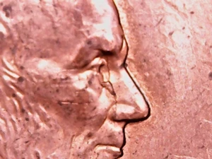 1995 LINCOLN MEMORIAL CENT LONELY TEARDROP DIE CHIP ERROR - Picture 1 of 4