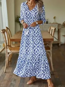 Damen Urlaubkleid Strandkleid Maxikleid Sommerkleid - Bild 1 von 4