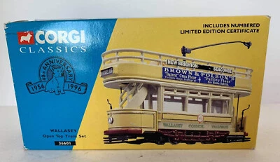 Corgi Classics Wallasey Open Top Tram Set 36601 Diecast Model 1 - Image 1 of 4