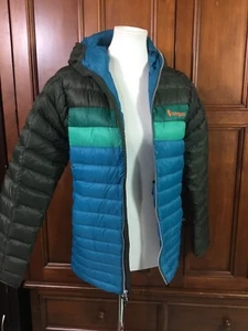 Cotopaxi Men's Fuego Hooded 800 Fill Down Jacket Woods/Gulf Stripes XS  New WTag - Picture 1 of 18