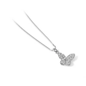 Halskette Anhänger Schmetterling aus Weißgold 18 KT und Zirkon Ambrosia Agz 217 - Bild 1 von 3