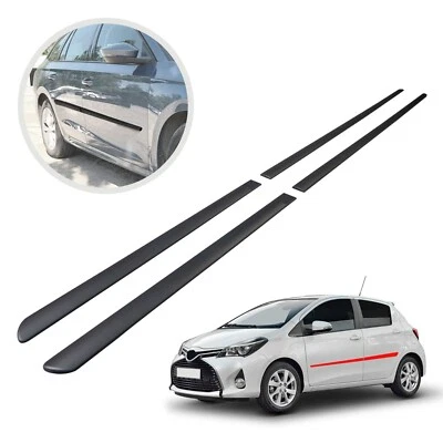 für TOYOTA YARIS 2014+ 5DR HB SEITENSCHUTZLEISTEN SEITEN TÜRLEISTEN SCHWARZ - Bild 1 von 4
