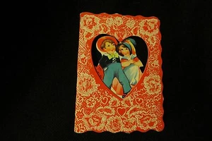 Vintage Victorian Couple Valentine Card 1920S - Picture 1 of 4