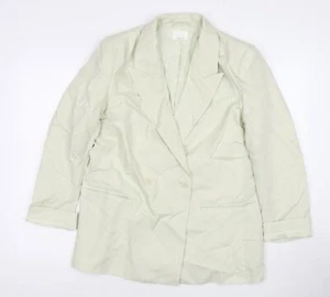 H&M Womens Beige Jacket Blazer Size S Button - Picture 1 of 10