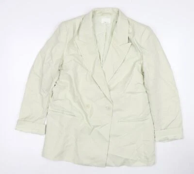 H&M Womens Beige Jacket Blazer Size S Button - Image 1 of 4