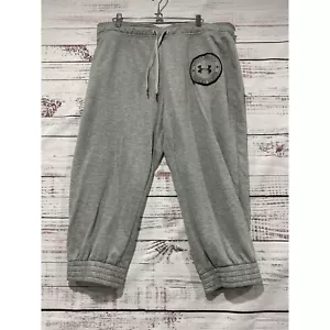 Under Armour Coldgear Cropped Sweatpants Women's Size XL Grey - Picture 1 of 6