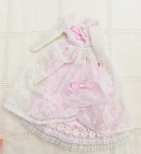 Tressy Exclusive 1970s White Flocked "Masquerade Dress" fits Barbie Francie Doll - Picture 1 of 8