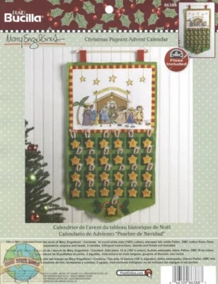 Bucilla MARY ENGELBREIT ~ 86388 XMAS PAGEANT Advent Calendar Felt & CCS SO CUTE! - Image 1 of 4