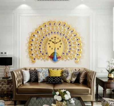 Peacock wall clock buy one get one free - Image 1 of 4