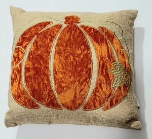 Pumpkin Pillow Gold Embroidery Home Decor New - Picture 1 of 3