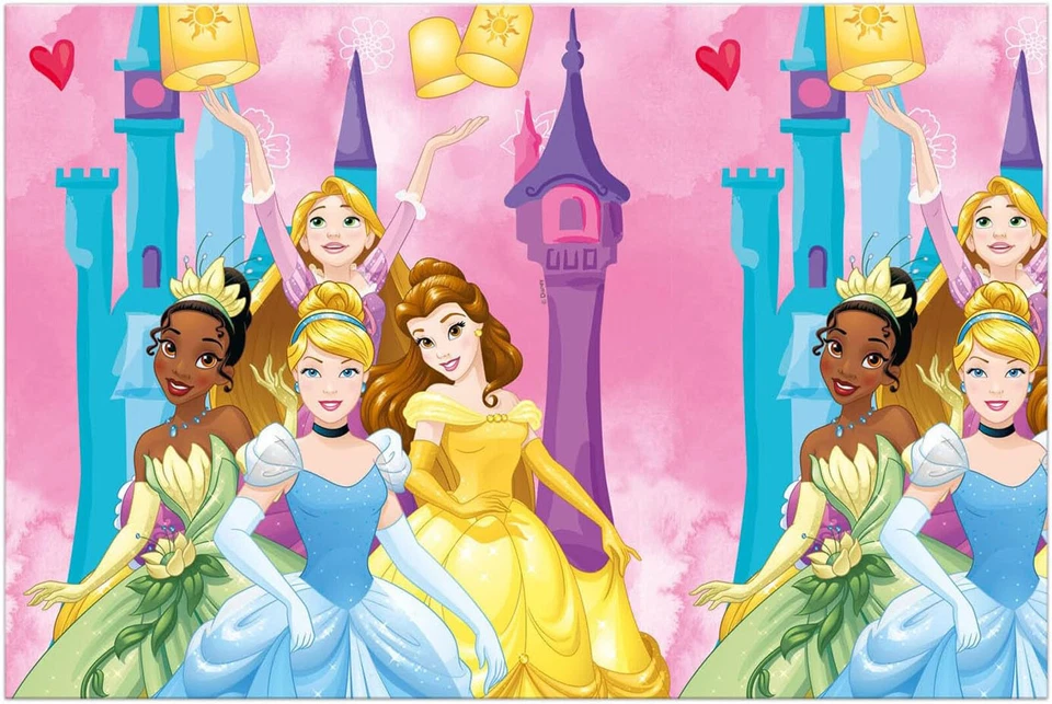Disney Princess Table Cover Birthday Party Supplies Plastic Tablecloth Tablecove - Image 1 of 1