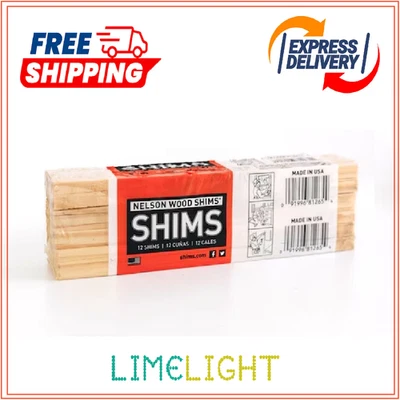 Nelson Wood Shims 0.3125-Inches x 1.375-Inches x 7.875-Inches 12 -Pack Pine Wood