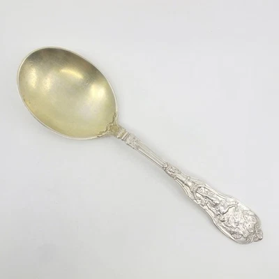 Mythologique (1894) Gorham plata de ley 8 5/8" cuchara grande bayas mono "CEM" Foto 1 de 4