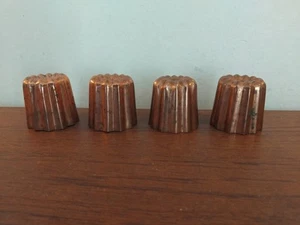 VINTAGE ANTIQUE COPPER MOULDS X4, SMALL, 5CMS TALL - Picture 1 of 15