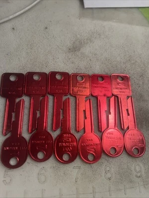 GM NOS Original Dealer Stock Key Chevy Olds Pontiac Cadillac 1970 1974 1978 1982 - Image 1 of 4