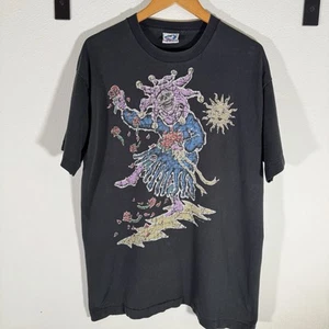 Vintage Grateful Dead 1994 Jester Liquid Blue Size XL Perfectly Faded Black - Picture 1 of 5