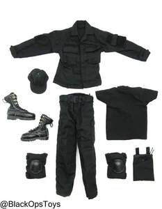 1/6 Scale Toy Black Combat Uniform Set - Picture 1 of 5