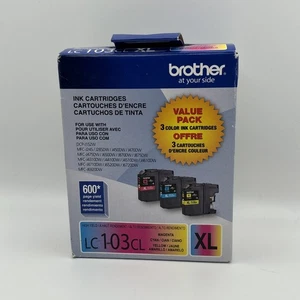 Genuine Brother 3 Pack LC205CL XL Cyan Magenta Yellow Ink Cartridges Exp 07/2017 - Picture 1 of 2