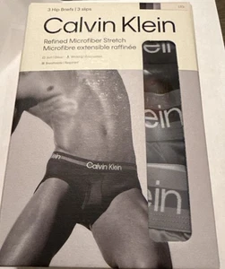 Grande - Paquete de 3 calzoncillos de cadera de microfibra negros Calvin Klein para hombre - Imagen 1 de 11