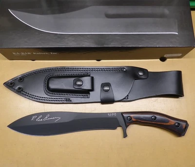 KA-BAR 5300 "Gunny" R. Lee Ermey 9.7"BL 15''OAL Negro Lthr Nuevo en Caja Como Nuevo Hecho en EE. UU. Foto 1 de 4