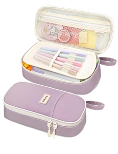 Cute Pencil Case, Aesthetic Pen Pouch, Colored Large Pencil Bag with Zipper, ... - Picture 1 of 7