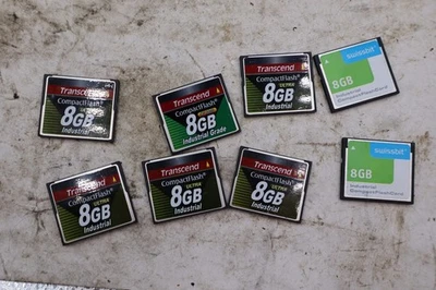 8x 8gb industrial flashcards. (2x swissbit) 6 are transcend - Image 1 of 2