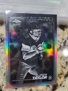 2024 Topps Chrome Jason Taylor REFRACTEUR NÉGATIF Miami Dolphins Rare !  - Photo 1 sur 2