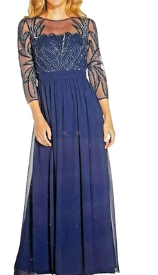 Adrianna Papell Beaded Bodice Dress Size 4, MSRP $299 - Image 1 of 4